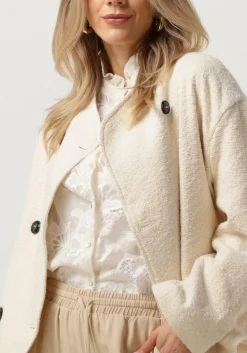 gebroken wit ruby tuesday jack maya long double breasted coat