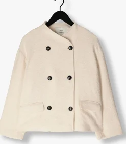 gebroken wit ruby tuesday jack maya long double breasted coat