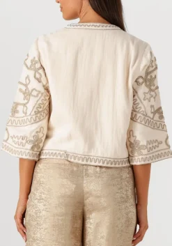 gebroken wit summum jack jacket tape embroidered