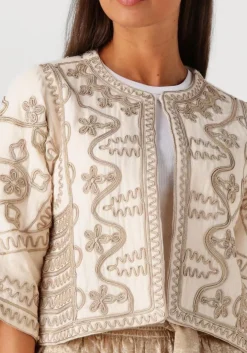 gebroken wit summum jack jacket tape embroidered