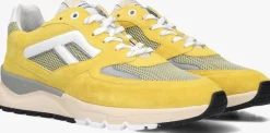 gele floris van bommel lage sneakers sfm-10154 de treener