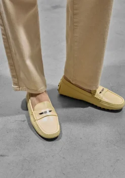 gele tod's mocassins gommino 22l baffo metallo