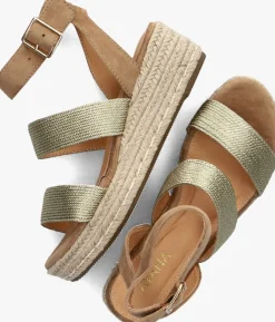 gouden ayana sandalen met hak 0047-17k