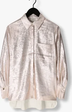 gouden dante6 blouses cathin metallic long shirt
