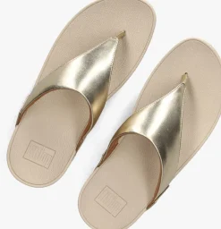 gouden fitflop slippers lulu leather toe-post