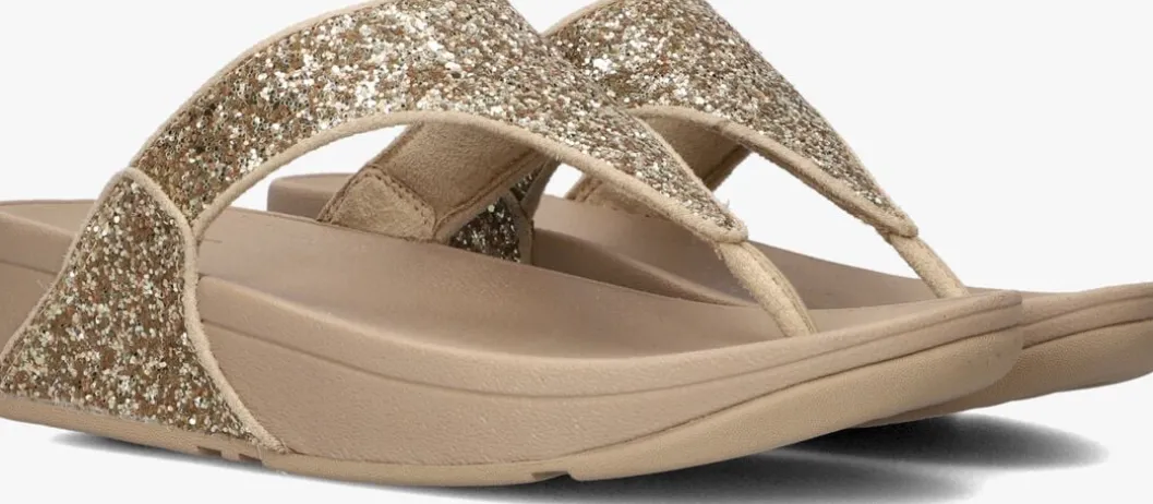 gouden fitflop teenslippers lulu glitter toe-post