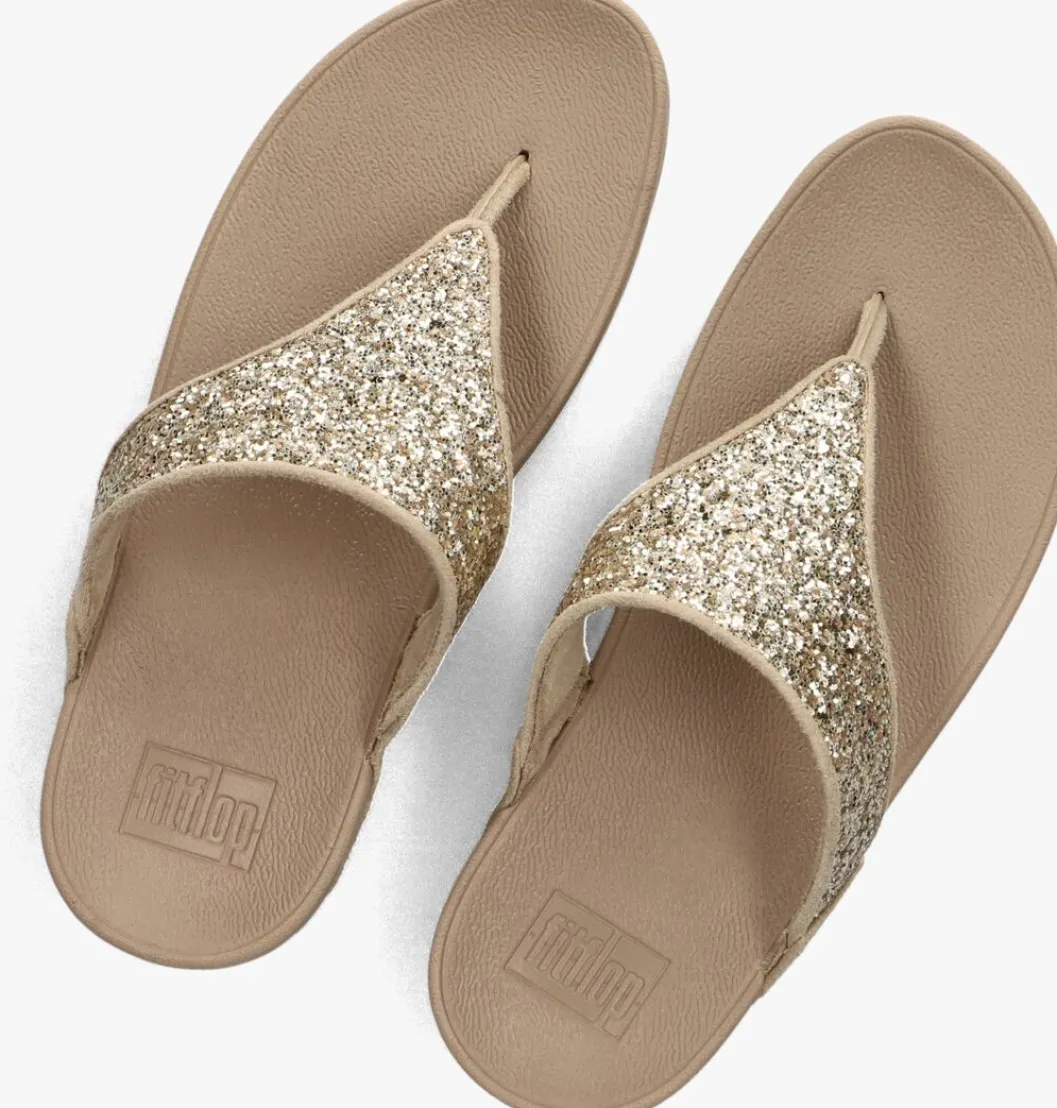 gouden fitflop teenslippers lulu glitter toe-post