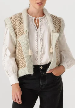 gouden forte forte gilet natte' tweed and boucle' knit vest