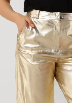 gouden ibana pantalon perfecta metallic