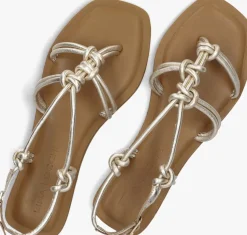 gouden lina locchi platte sandalen l1285