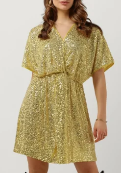 gouden second female mini jurk shine on mini dress