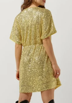 gouden second female mini jurk shine on mini dress