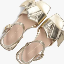 gouden stefano lauran sandalen met hak m100
