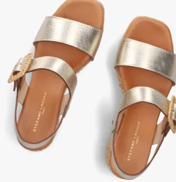 gouden stefano lauran sandalen met hak 24199