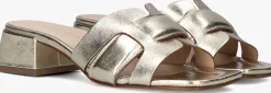 gouden stefano lauran sandalen met hak 24050