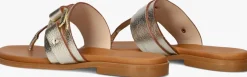 gouden stefano lauran teenslippers met teenslipper