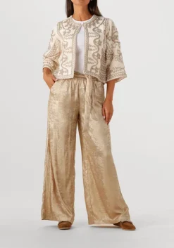 gouden summum pantalon pants metallic lamee