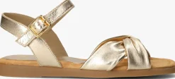 gouden unisa platte sandalen cambel