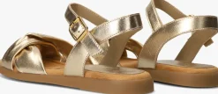 gouden unisa platte sandalen cambel