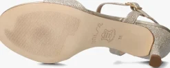 gouden unisa sandalen met hak nahia