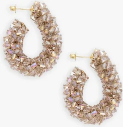 goudkleurig lott. gioielli oorbellen creole raw