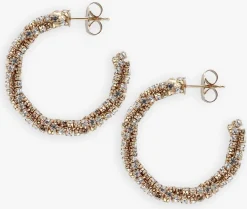 goudkleurig lott. gioielli oorbellen twisted tennis creole m