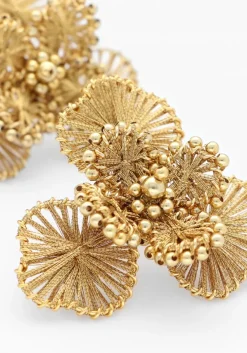 goudkleurig lott. gioielli oorbellen flower earring l