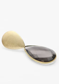 goudkleurig lott. gioielli oorbellen framed drop w/ drop xl