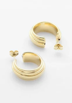 goudkleurig lott. gioielli oorbellen bold striped creole s