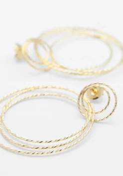 goudkleurig lott. gioielli sieraad triple hoops glow l