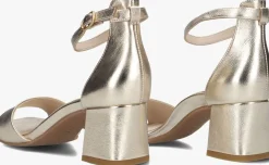 goudkleurig paul green sandalen met hak 6140