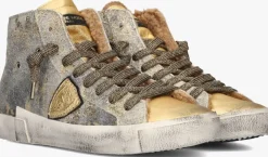goudkleurig philippe model hoge sneakers prsx high woman