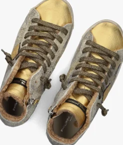 goudkleurig philippe model hoge sneakers prsx high woman