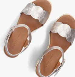 goudkleurig stefano lauran sandalen met hak 8734