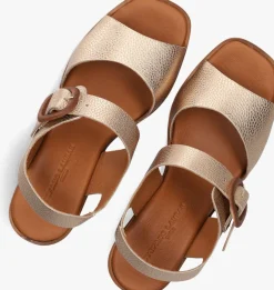 goudkleurig stefano lauran sandalen met hak 930