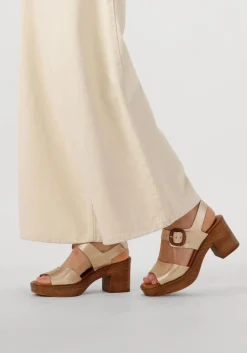 goudkleurig stefano lauran sandalen met hak 930