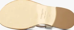 goudkleurig stefano lauran platte sandalen 22757