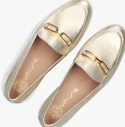 goudkleurig unisa loafers famo