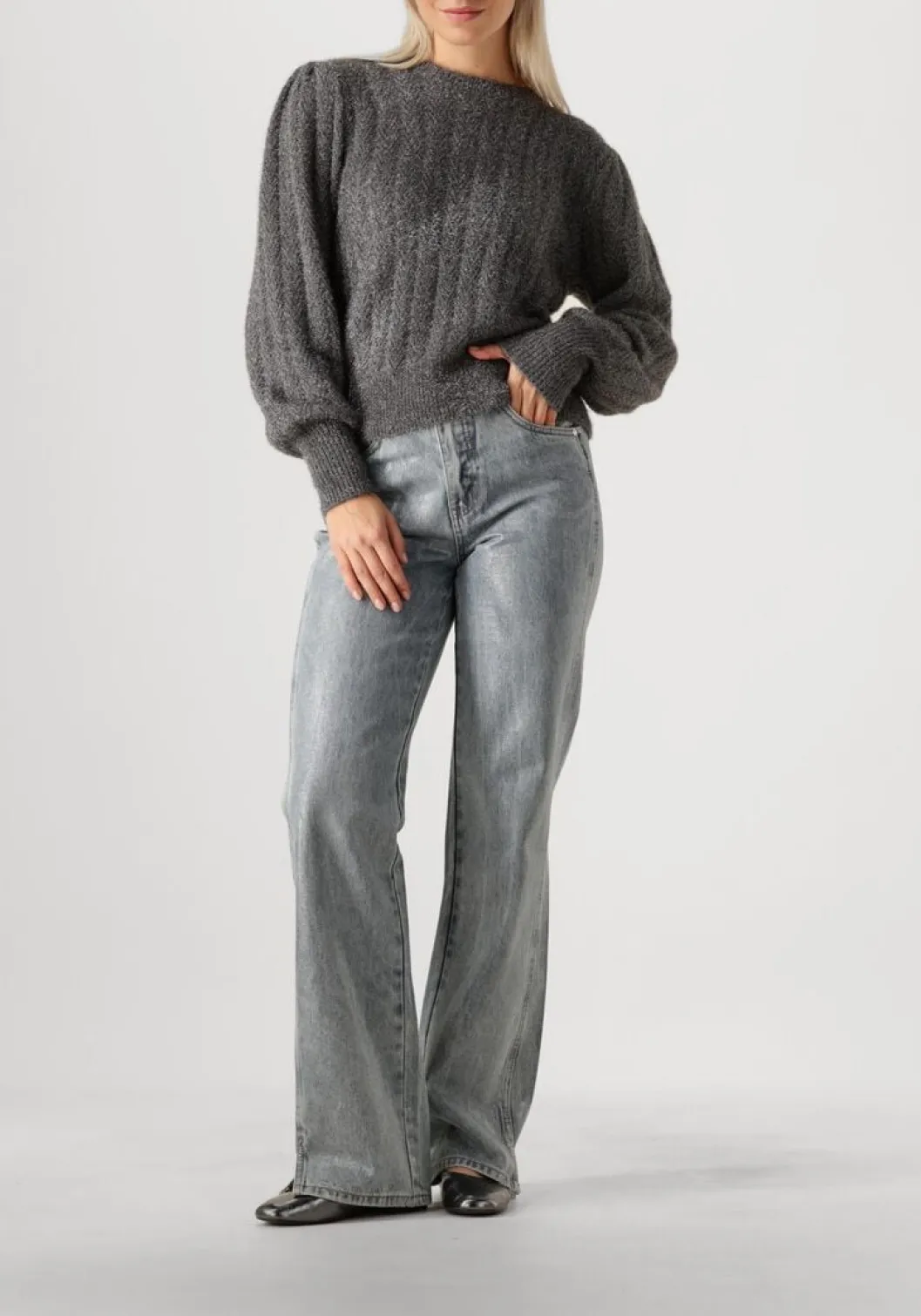 grijze aaiko trui femme pes 377