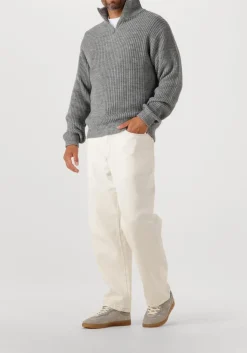 grijze american vintage trui crashway half zip h