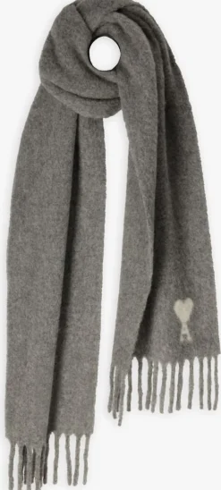 grijze ami paris sjaal sf673 laine