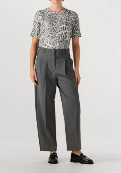 grijze cambio pantalon emelie track galon mit wording