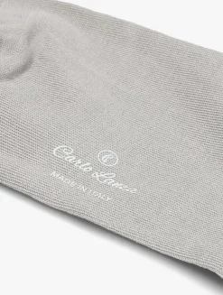 grijze carlo lanza sokken 100 classico