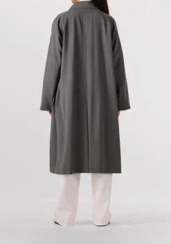 grijze closed mantel car coat