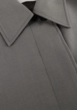 grijze closed mantel car coat