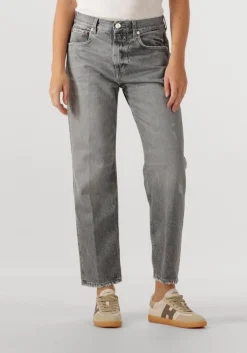 grijze closed straight leg jeans jonta