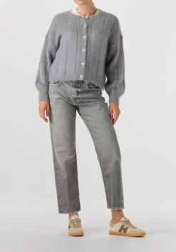 grijze closed straight leg jeans jonta