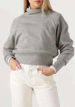 grijze closed sweater high neck sweatshirt