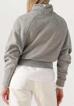 grijze closed sweater high neck sweatshirt