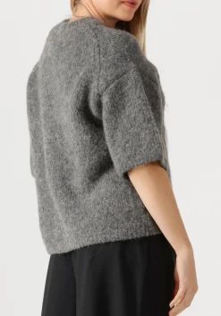 grijze closed trui crew short sleeve